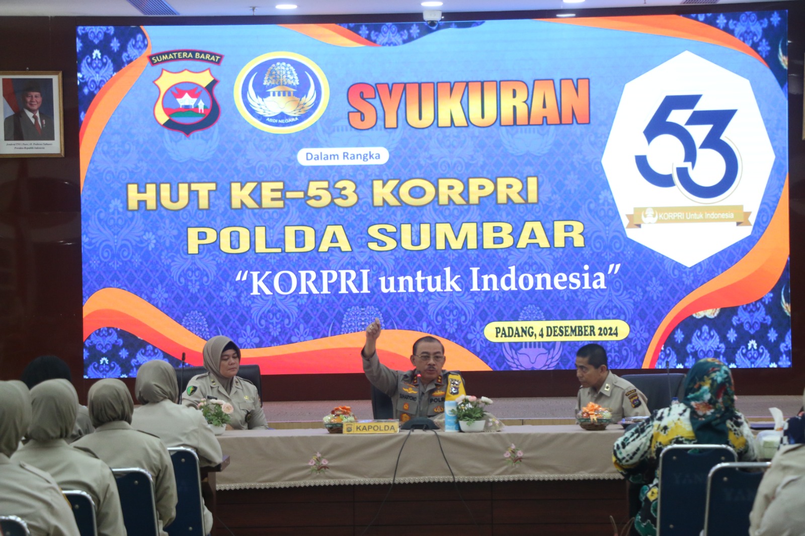 Kapolda Sumbar hadiri Syukuran HUT ke 53 Korpri Tahun 2024