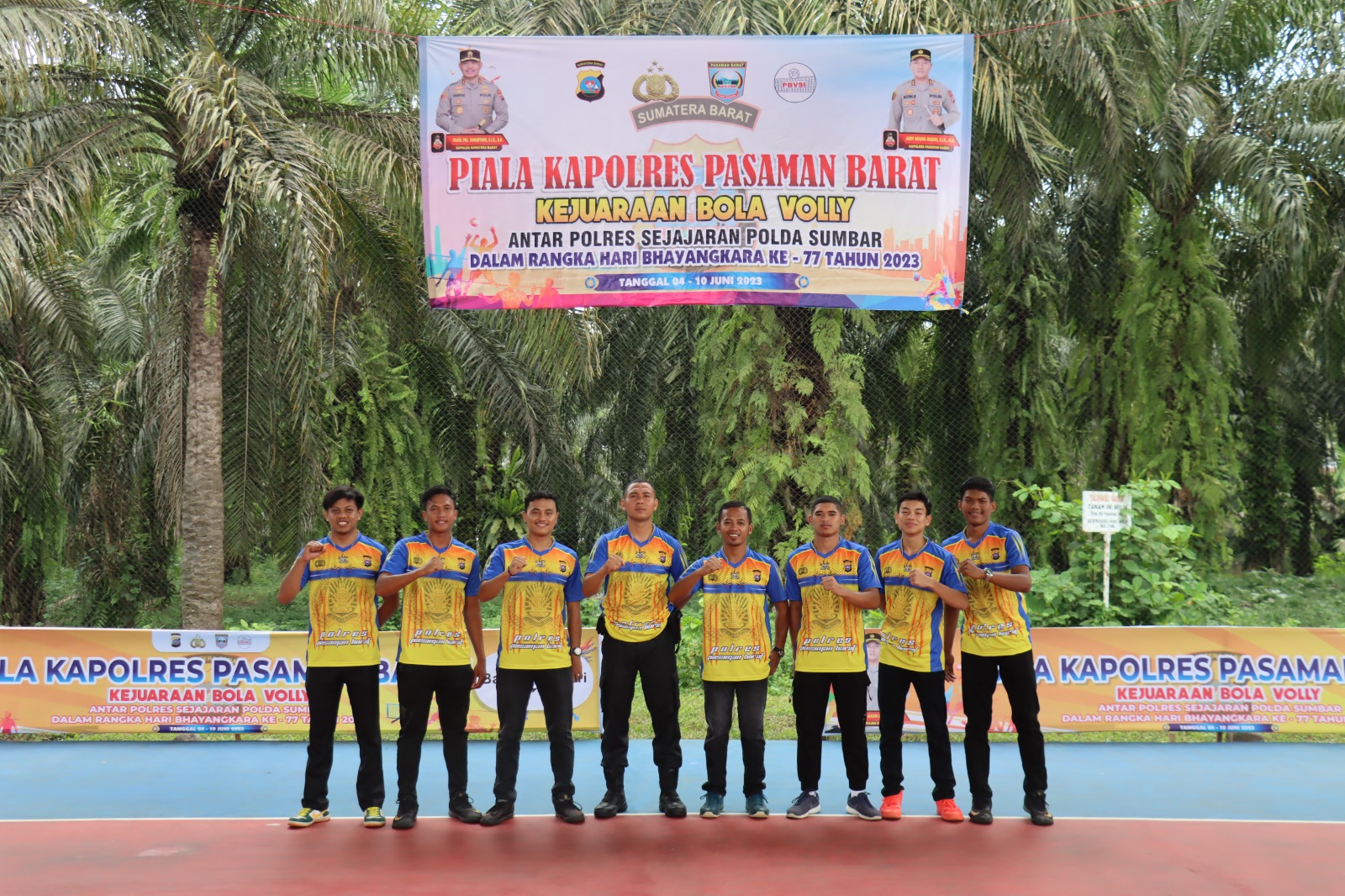 Cegah Aksi Tawuran dan Balap Liar, Bripka Angga Primadoni Buka Pelatihan Bola Voli Generation Volly Ball Polres Pasaman Barat