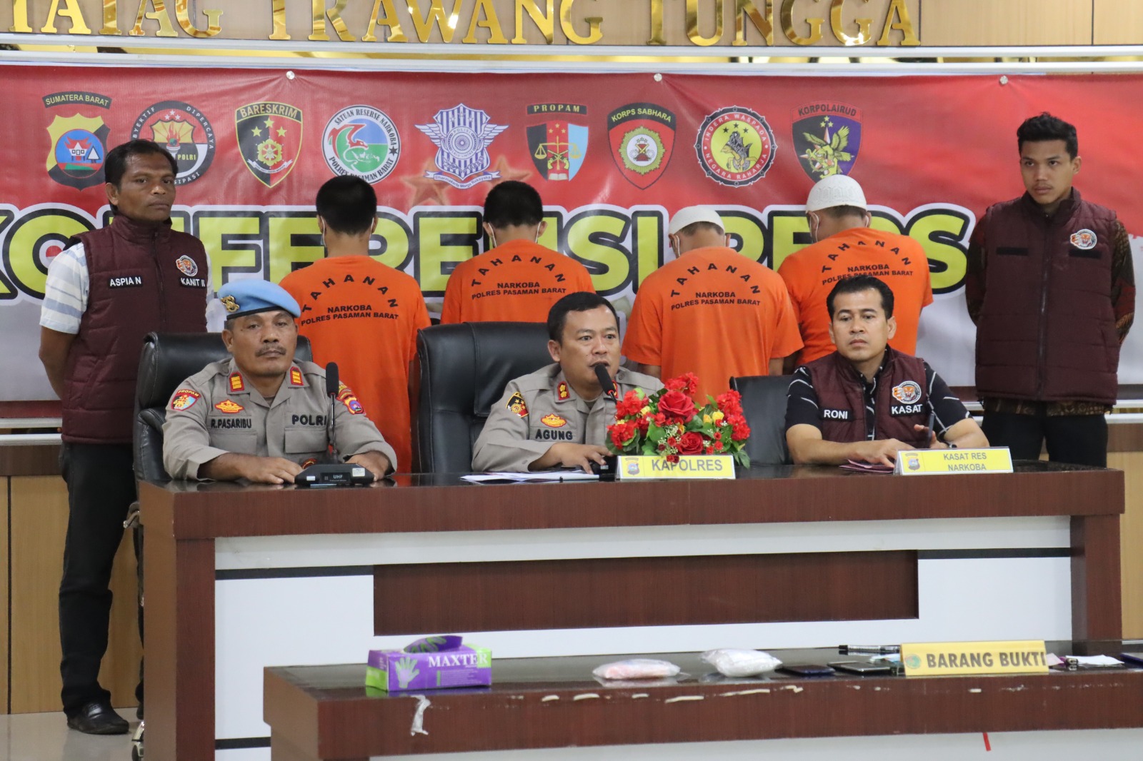 Polres Pasaman Barat Gelar Konferensi Pers Pengungkapan Tindak Pidana Peredaran Narkotika