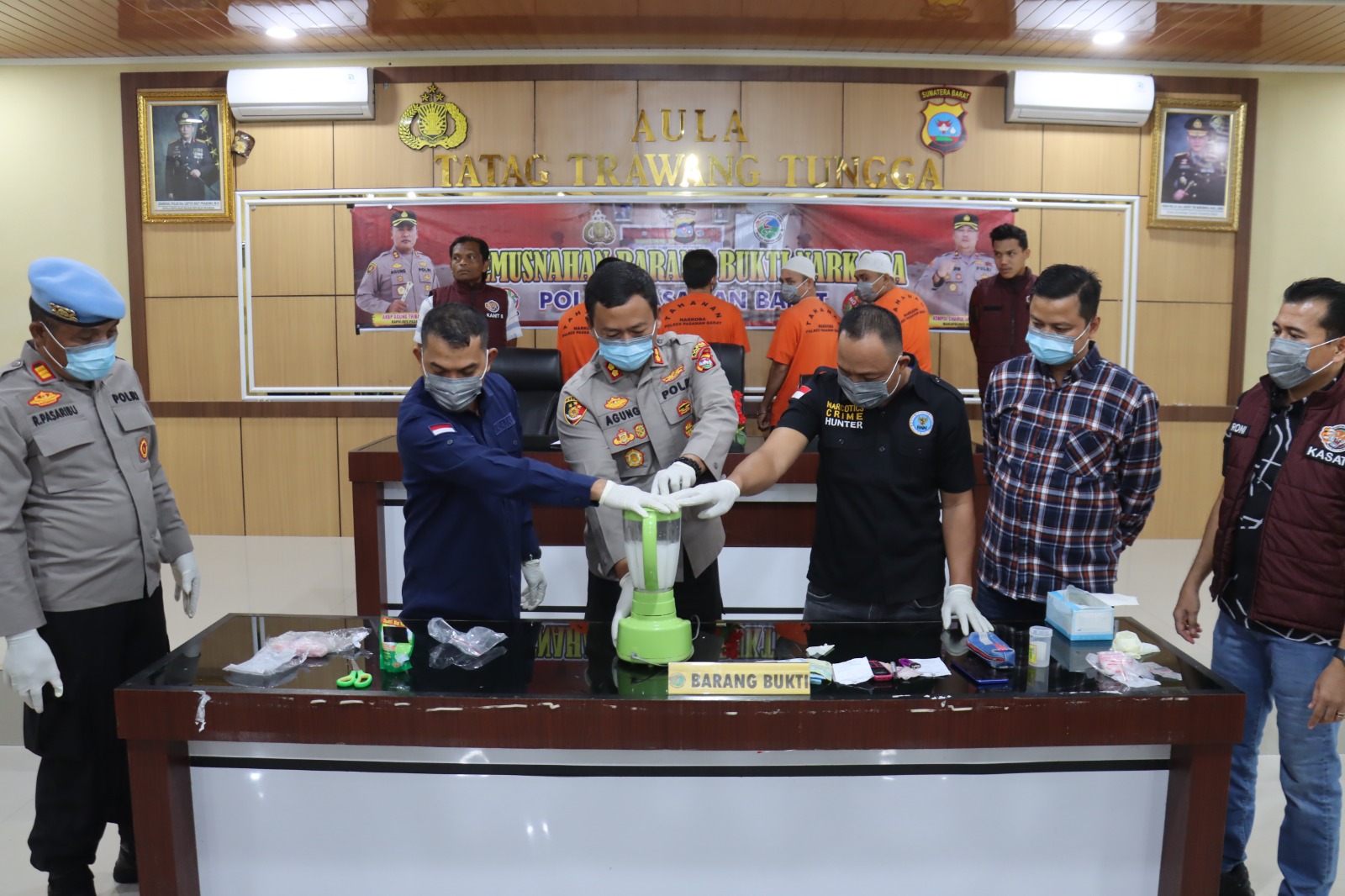 Ratusan Gram Barang Bukti Narkotika Dimusnahkan Polres Pasaman Barat
